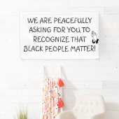 Zwarte mensen zijn belangrijk voor vreedzame prote spandoek (Insitu)