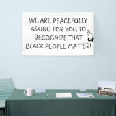 Zwarte mensen zijn belangrijk voor vreedzame prote spandoek (Beurs)