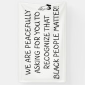 Zwarte mensen zijn belangrijk voor vreedzame prote spandoek (Verticaal)