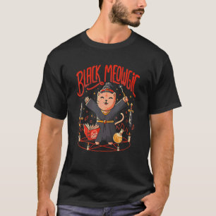 Zwarte Meowgic Kat Heks Halloween Kostuum T-shirt