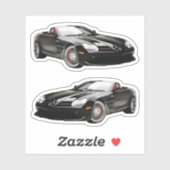 Zwarte Mercedes Car Sticker (Vel)