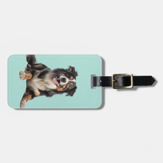 Zwarte Merle Australische herder | Bagagelabel (Voorkant horizontaal)