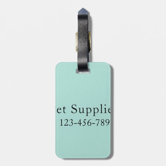 Zwarte Merle Australische herder | Bagagelabel (Achterkant verticaal)