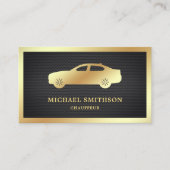 Zwarte Mesh Gouden Auto Professionele Chauffeur Visitekaartje (Voorkant)