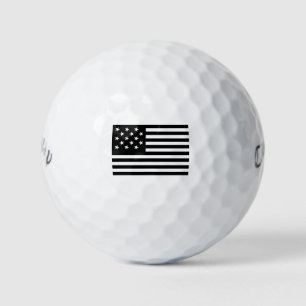 Zwarte met sterren bezaaide banier Amerikaanse vla Golfballen