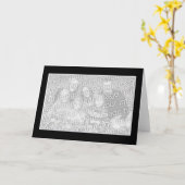 Zwarte met Witte Grens (fotolijst) Kaart (Gele Bloem)