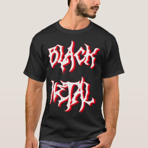 Zwarte Metaal Eenvoudig Ontwerp T-shirt