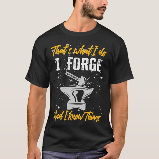 ZWARTE METAALWERKER BLADESMITH T-SHIRT (Voorkant)