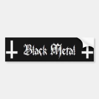 Zwarte Metal Bumpersticker