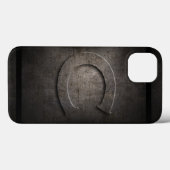 Zwarte Metal C Monogram Hoesje voor iPhone (Achterkant (horizontaal))
