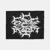Zwarte Metal Parodie Grappige Typografie Fleece Deken (Voorkant (Horizontaal))