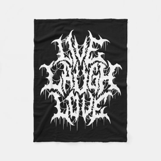 Zwarte Metal Parodie Grappige Typografie Fleece Deken (Voorkant)