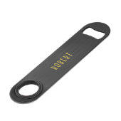 Zwarte metalen koolstofvezel achtergrond speed flessenopener (Voorkant Gekanteld)