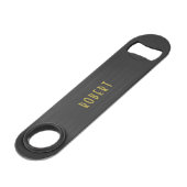 Zwarte metalen koolstofvezel achtergrond speed flessenopener (Achterkant Gekanteld)
