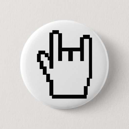 zwarte metalen kopicoon ronde button 5,7 cm (Voorkant)