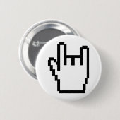 zwarte metalen kopicoon ronde button 5,7 cm (Voorkant /achterkant)