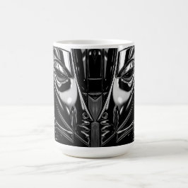 Zwarte Metalen Muze Koffiemok