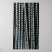 Zwarte metalen staven poster (Voorkant)