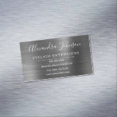 Zwarte Metallic Folie Eyelash Extensions Beauty Magnetisch Visitekaartje (Voorbeeld)