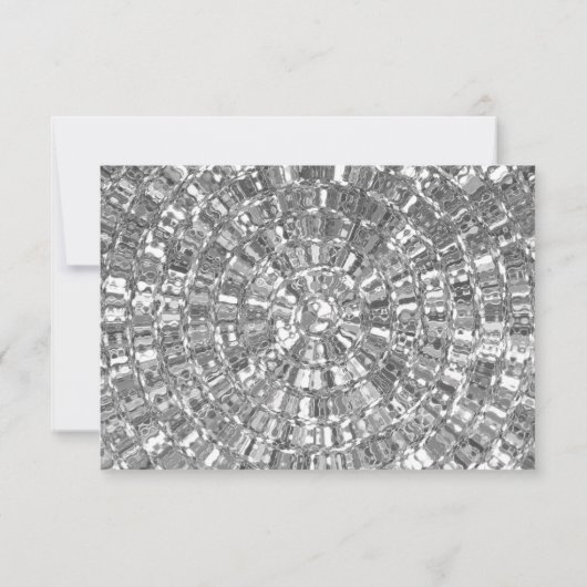 ZWARTE METALLIGE PARTIJ BEWAREN DE DATUM Wit Aankondiging (Achterkant)