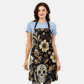 Zwarte Mexicaan Schort (Gedragen)