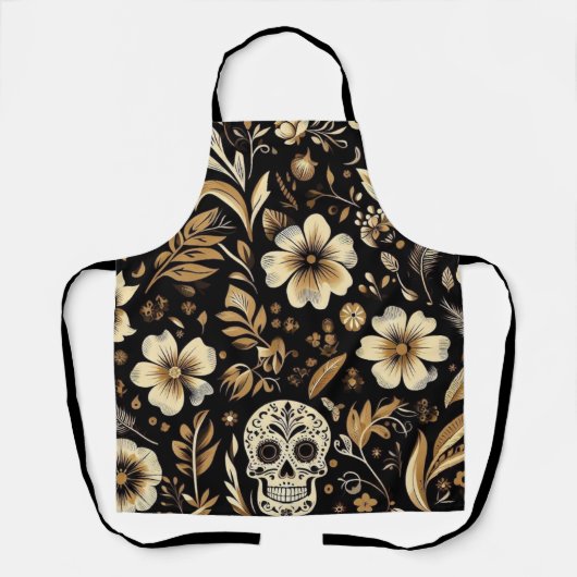 Zwarte Mexicaan Schort (Voorkant)