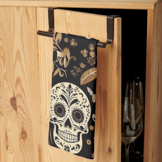 Zwarte Mexicaan Theedoek (Derde Gevouwen)