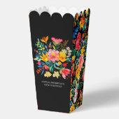 Zwarte Mexicaanse Bright Floral Fiesta Verjaardag Bedankdoosjes (Voorkant)