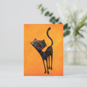 Zwarte Mexicaanse dag van de dode kat Briefkaart (Staand voorkant)