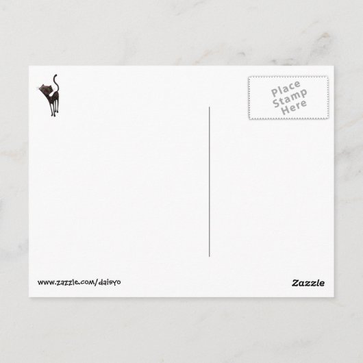 Zwarte Mexicaanse dag van de dode kat Briefkaart (Achterkant)