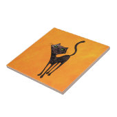 Zwarte Mexicaanse dag van de dode kat Tegeltje (Zijkant)