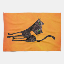 Zwarte Mexicaanse dag van de dode kat Theedoek