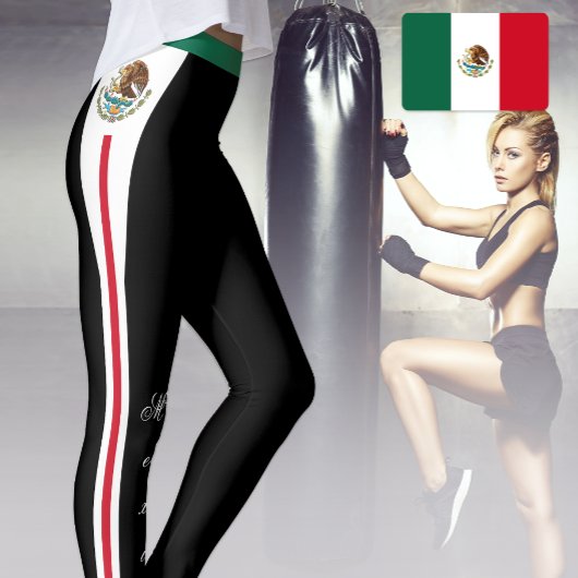Zwarte Mexicaanse mode leggings