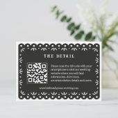 ZWARTE MEXICAANSE PAPEL PICADO BEHUIZING KAART (Staand voorkant)