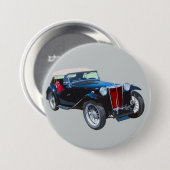 Zwarte Mg Tc Antiek auto Ronde Button 7,6 Cm (Voorkant /achterkant)