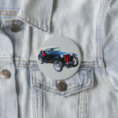 Zwarte Mg Tc Antiek auto Ronde Button 7,6 Cm (In situ)