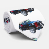 Zwarte Mg Tc Antiek auto Stropdas (Opgerold)