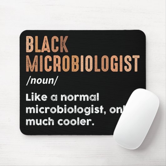 Zwarte Microbioloog Grappige Definitie Microbiolog Muismat (Met muis)