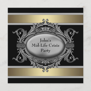 Zwarte Mid-Life Crisis Man 40e verjaardagsfeestje Kaart