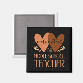 Zwarte Middelbare School Docent Zwarte Geschiedeni Magneet (Voorkant / Achterkant)