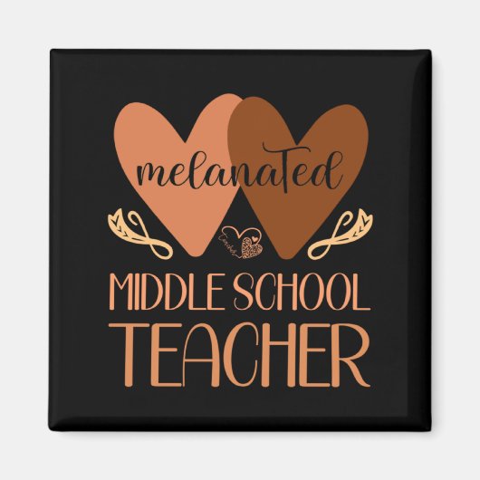 Zwarte Middelbare School Docent Zwarte Geschiedeni Magneet (Voorkant)