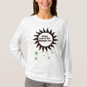 Zwarte middernachtzon van Alaska T-shirt