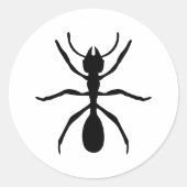 zwarte mier ronde sticker (Voorkant)