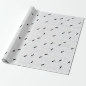 Zwarte Mieren op Gewit Hout Cadeaupapier (Uitgerold)