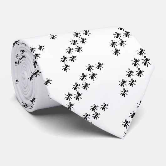 zwarte mierentrail stropdas (Opgerold)