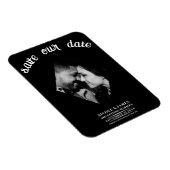 Zwarte Minimaal Diamant Foto Bruiloft Bewaar de Da Magneet (Rechterzijde)