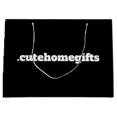 Zwarte Minimaal Moderne Elegante Zakelijke Onderne Groot Cadeauzakje (Voorkant)