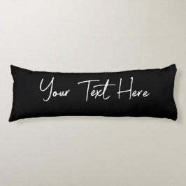 Zwarte, minimale, moderne, handgeschreven aangepas lichaamskussen