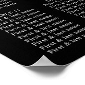 Zwarte minimale weduwenkaart poster (Hoek)