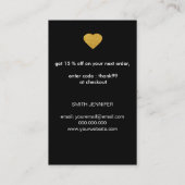 zwarte minimale zakelijke dank voor toevoeging van visitekaartje (Achterkant)